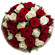 bouquet of red and white roses. Sochi