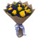 The Flower&#39;s Melody. Hand-tied round bouquet of bright yellow roses and statice.. Sochi
