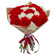 My message. Splendid round bouquet of red and white carnations.. Sochi
