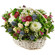 basket of chrysanthemums and roses. Sochi