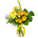 Yellow bouquet of roses and chrysanthemum. Sochi