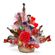 Crystal. Romantic Candy Bouquet decorated with red rose. Sochi