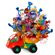 Cheerful lorry. Bouquet of candies decorated from a toy truck. Sochi