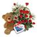 You are My Valentine!. A basket of red roses with greens, plush teddy and delicious  chocolates in a heart-shaped box.

. Sochi