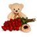 Sweet Celebration!. This excellent gift set of a cake, roses and a teddy bear will surely bring joy to a recipient!. Sochi