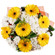 Sunny Day. This expressive arrangement in yellow and white colors combines brightness and tederness very well. This bouquet of gerberas and chrysanthemums is a perfect gift idea.. Sochi