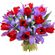 Violetta. Bright spring bouquet of tulips and irises.. Sochi